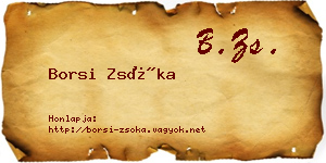 Borsi Zsóka névjegykártya